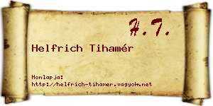 Helfrich Tihamér névjegykártya